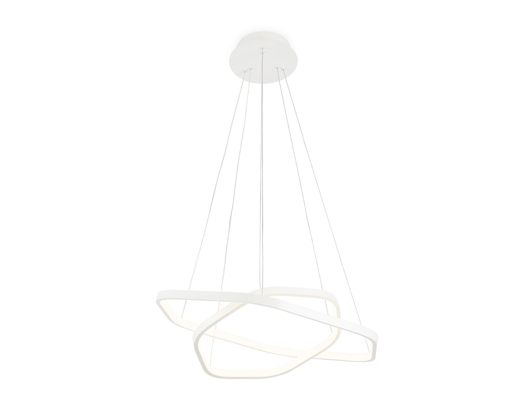 Ambrella Подвесной светодиодный светильник FL360/2 WH белый 4200K 48W D400/600*1200 (без ПДУ) — миниатюра 4
