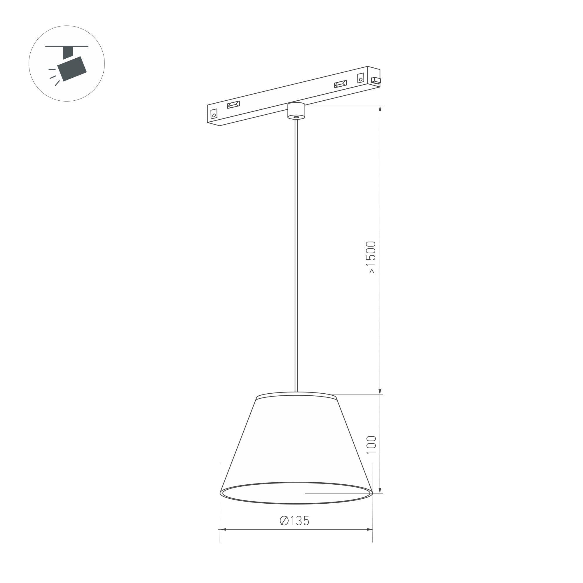 Arlight Светильник MAG-ORIENT-OLLAS-HANG-5W Day4000 (BK-GR, 80 deg, 48V) (IP20 Металл, 3 года) 036386 — миниатюра 3