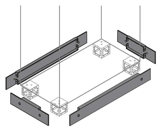ABB Фланец цоколя 100х800 ВхШ (2шт) ZN8000