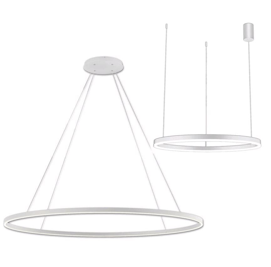 Kink Light 08218,01A(4000K) Подвес Тор белый d150 h120 Led 96W (4000K) диммируемый с пультом ДУ , 2 типа крепления