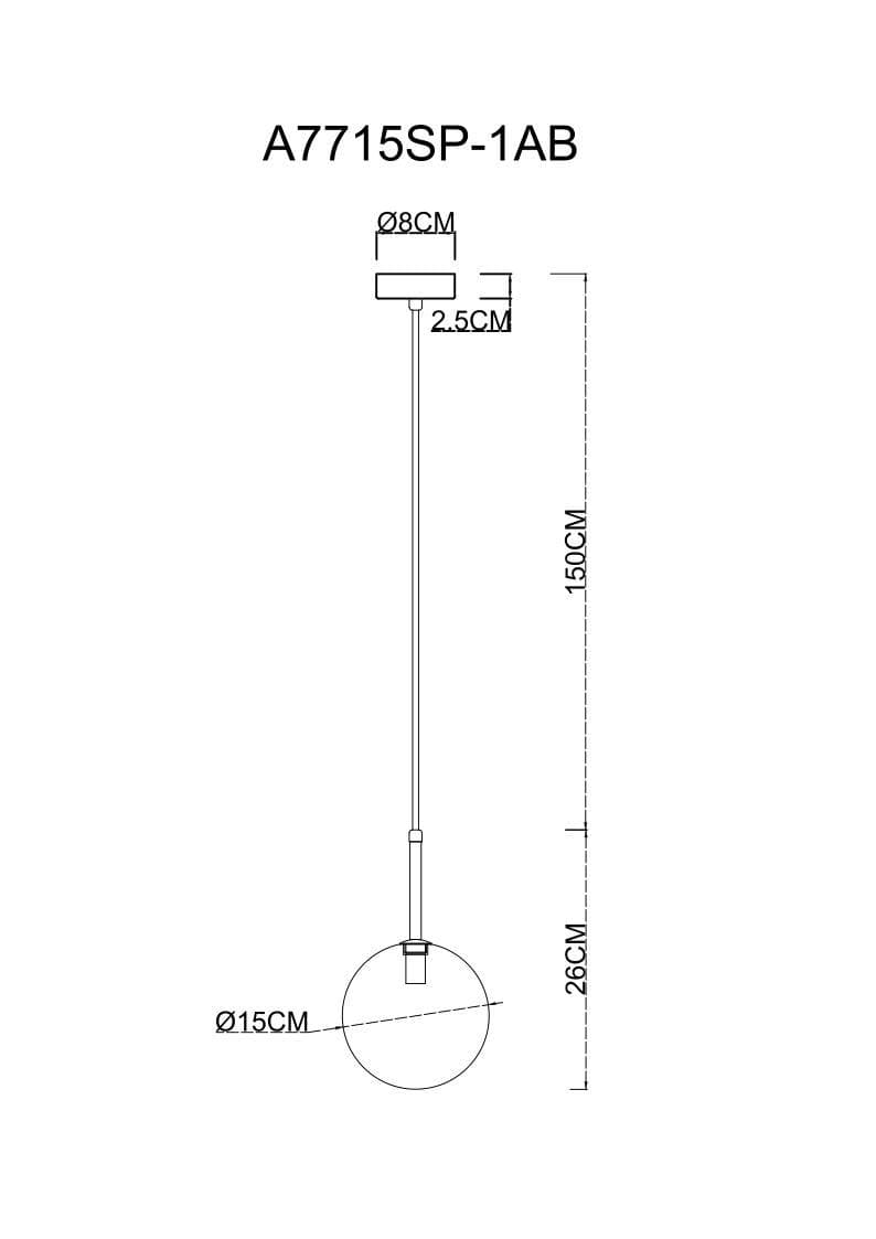 Arte Lamp A7715SP-1AB Подвесы — миниатюра 2