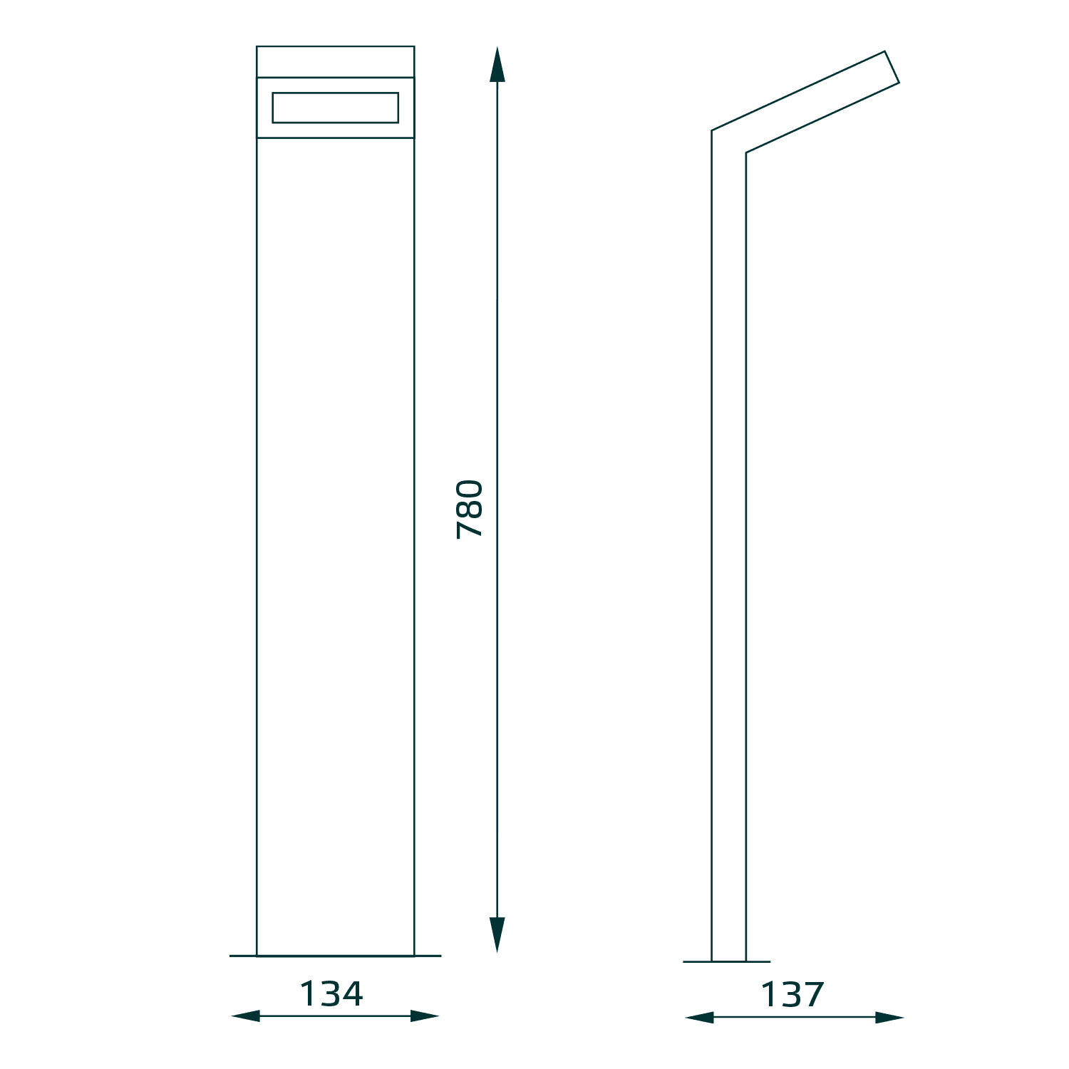 Gauss Светильник садово-парковый LED Electra столб, 10W, 600Lm, 4000K, 134x137x780mm, 170-240V / 50Hz, IP54, GD111 — миниатюра 6