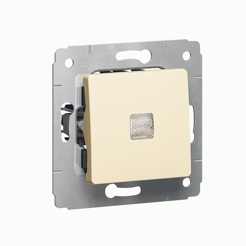 Legrand DIY Cariva Крем Выключатель 1-клавишный с подсветкой 695901