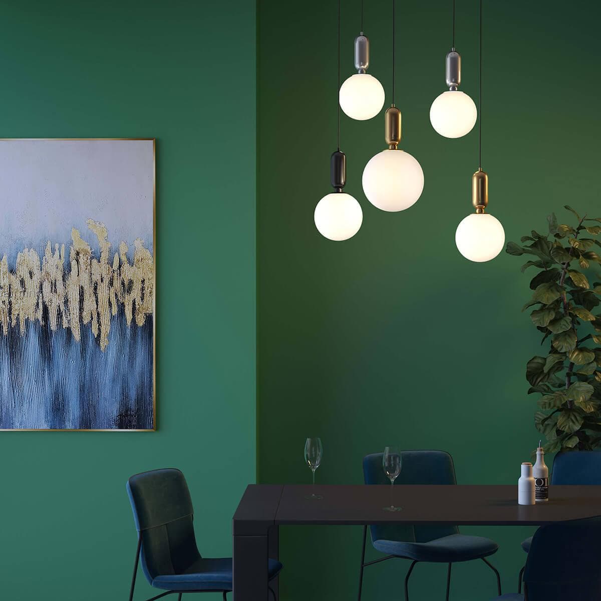 Odeon Light ЗВ3 золотой/белый Подвес Е27 1-40W 220V OK|A — миниатюра 4