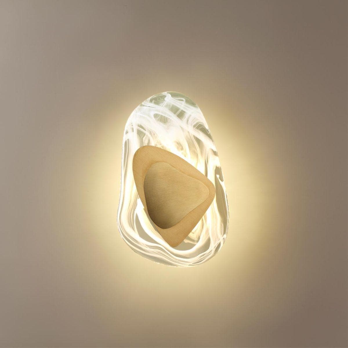 Odeon Light 4314/9WL MIDCENT ODL22 125 стекло с эффектом льда/ металл бронза Настенный светильник IP20 LED 6W 205Лм 3000K ICY — миниатюра 4