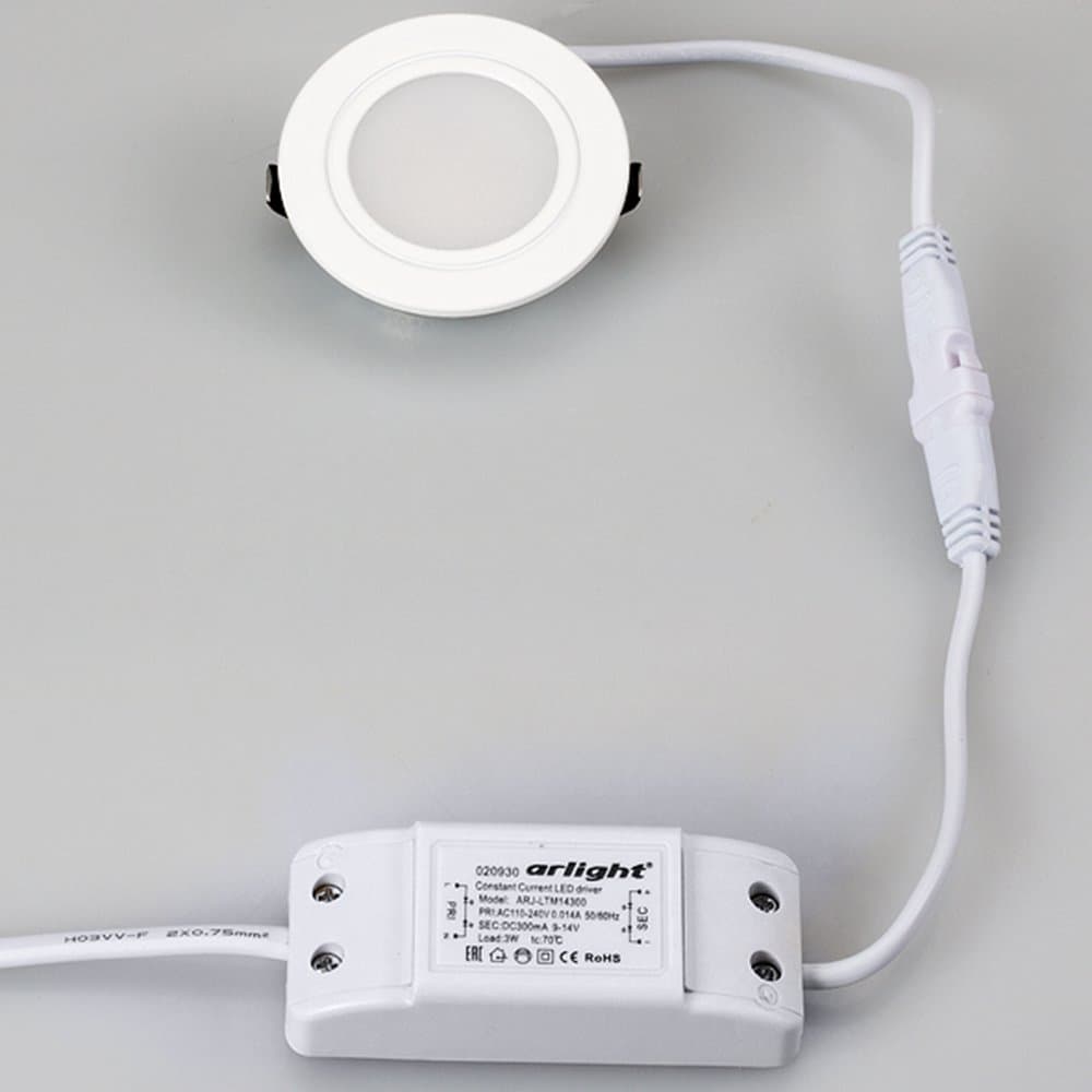 Arlight Светодиодный светильник LTM-R60WH-Frost 3W Warm White 110deg (IP40 Металл, 3 года) 020762 — миниатюра 5