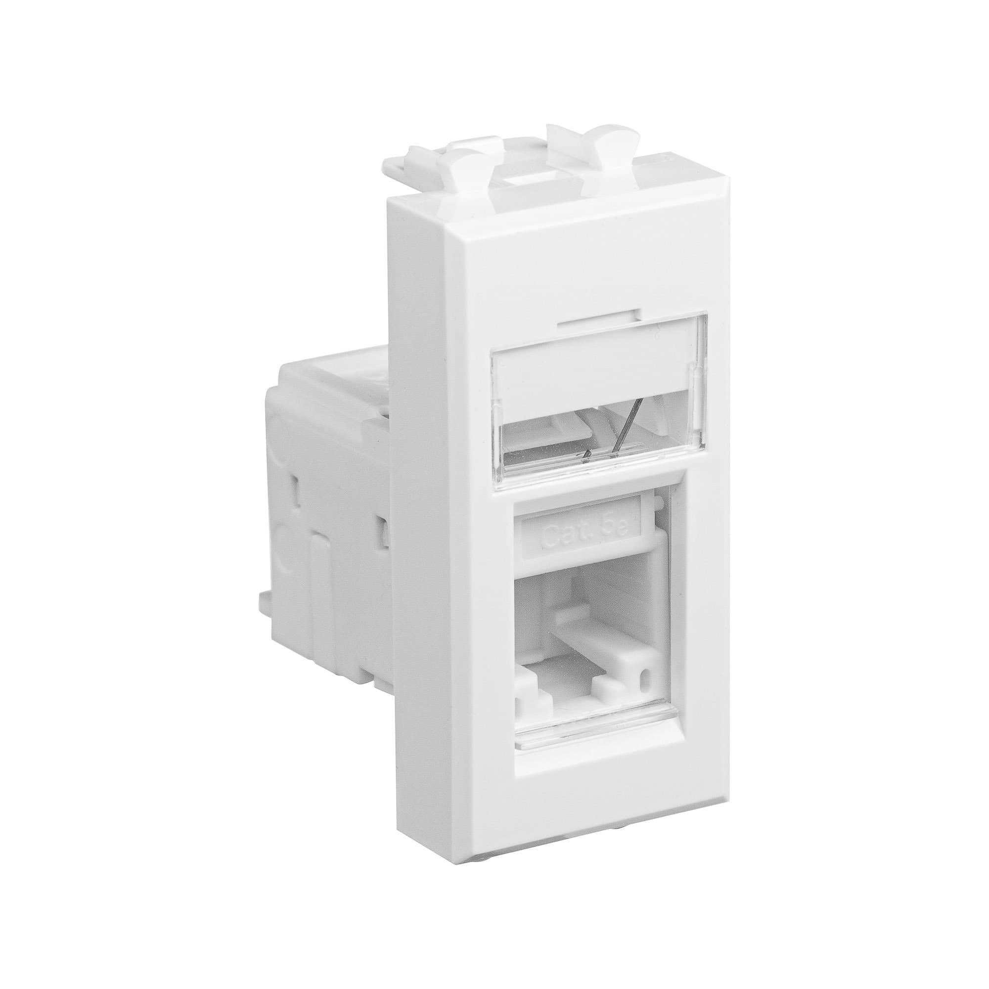 DKC Компьютерная розетка RJ-45 модульная, кат.5е, "Avanti", "Белое облако", 1 модуль — миниатюра 5