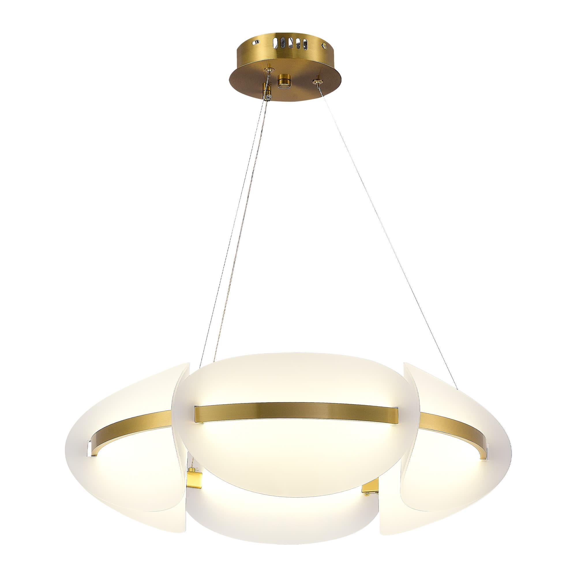 ST Luce SL1304.203.45 Люстра подвесная Золотистый/Белый LED 1*45W 3000K