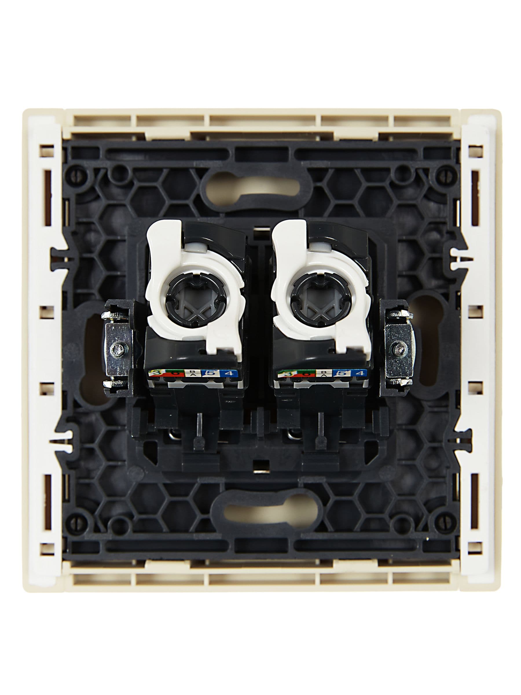 IEK FORTE&PIANO Ваниль Розетка комп. 2-ая RJ45 кат.5E FP433 — миниатюра 3
