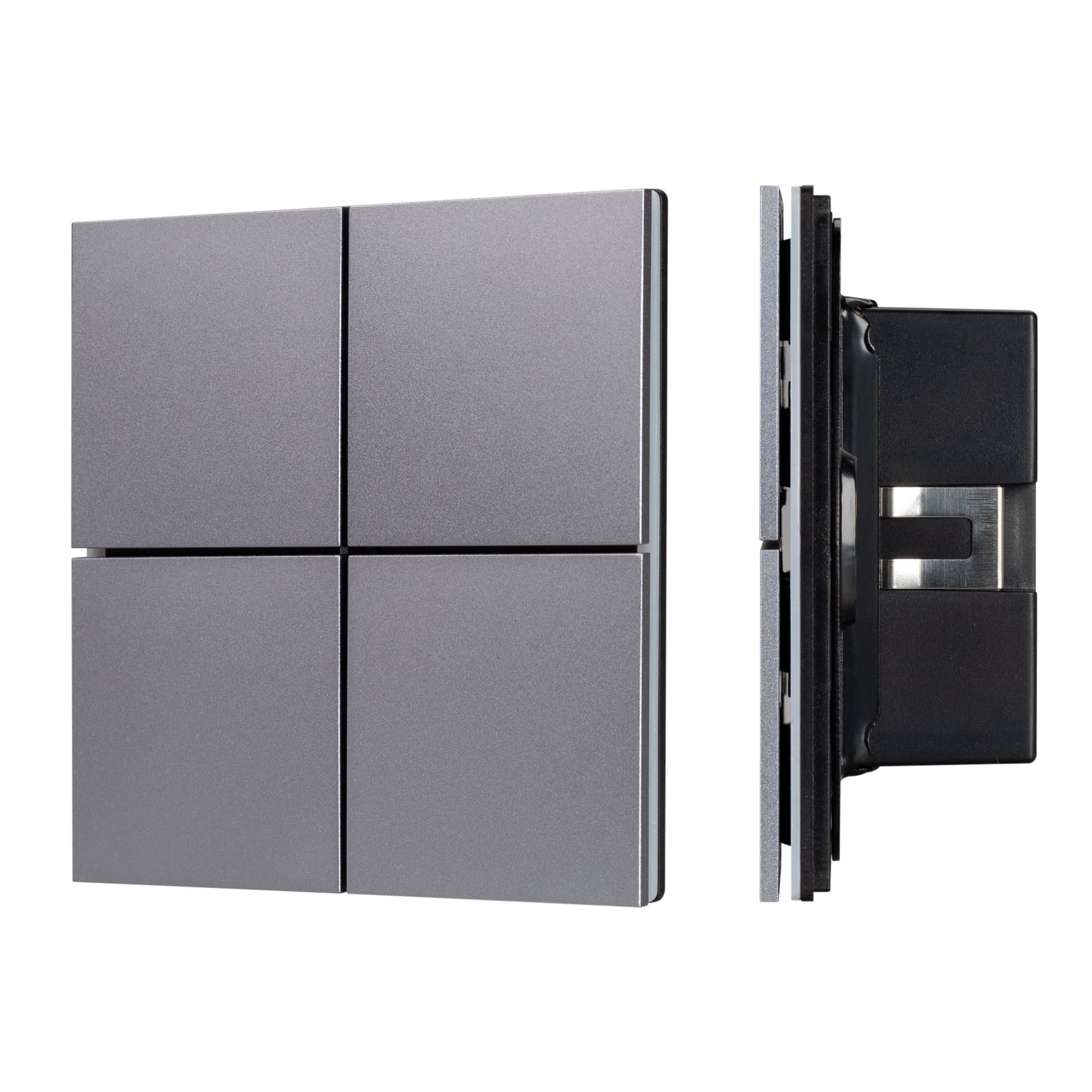 Arlight INTELLIGENT ARLIGHT Кнопочная панель KNX-304-23-IN Grey (BUS, Frameless) (IARL, IP20 Металл, 2 года) 038366