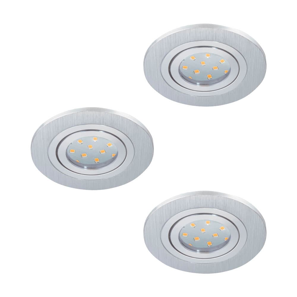 Eglo 98639 Cветодный компект встраиваемых светильников AREITIO регул., 3x5W(GU10), 110, ЕТ115, 3х400lm, алюминий