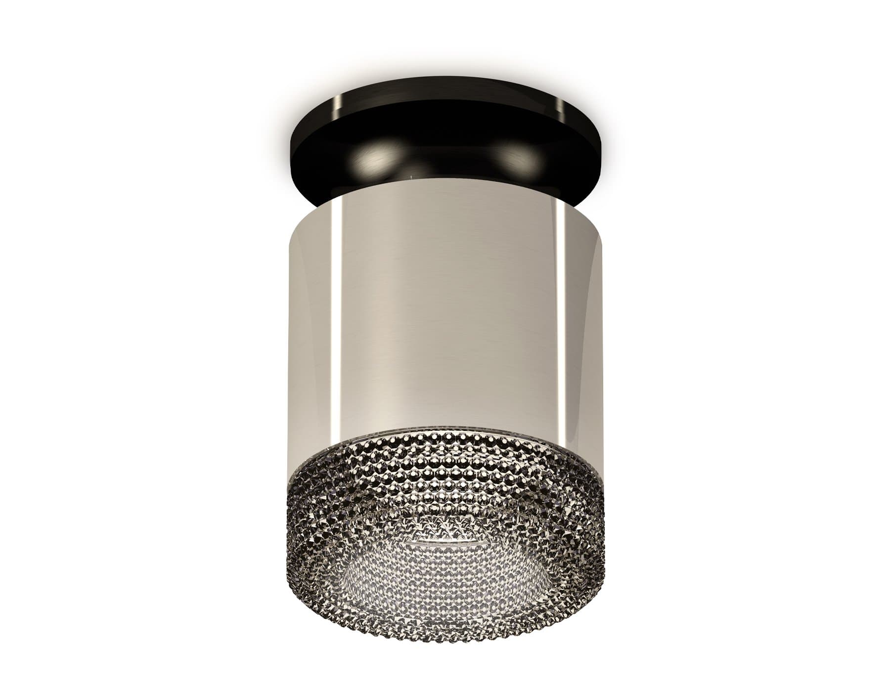 Ambrella Комплект накладного светильника с композитным хрусталем XS7405024 PSL/PBK/BK серебро полированное/черный полированный/тонированный MR16 GU5.3 — миниатюра 1
