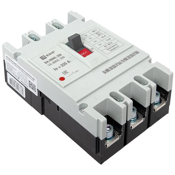 EKF Автоматический выключатель ВА-99МL 250/225А 3P 20кА Basic — миниатюра 1