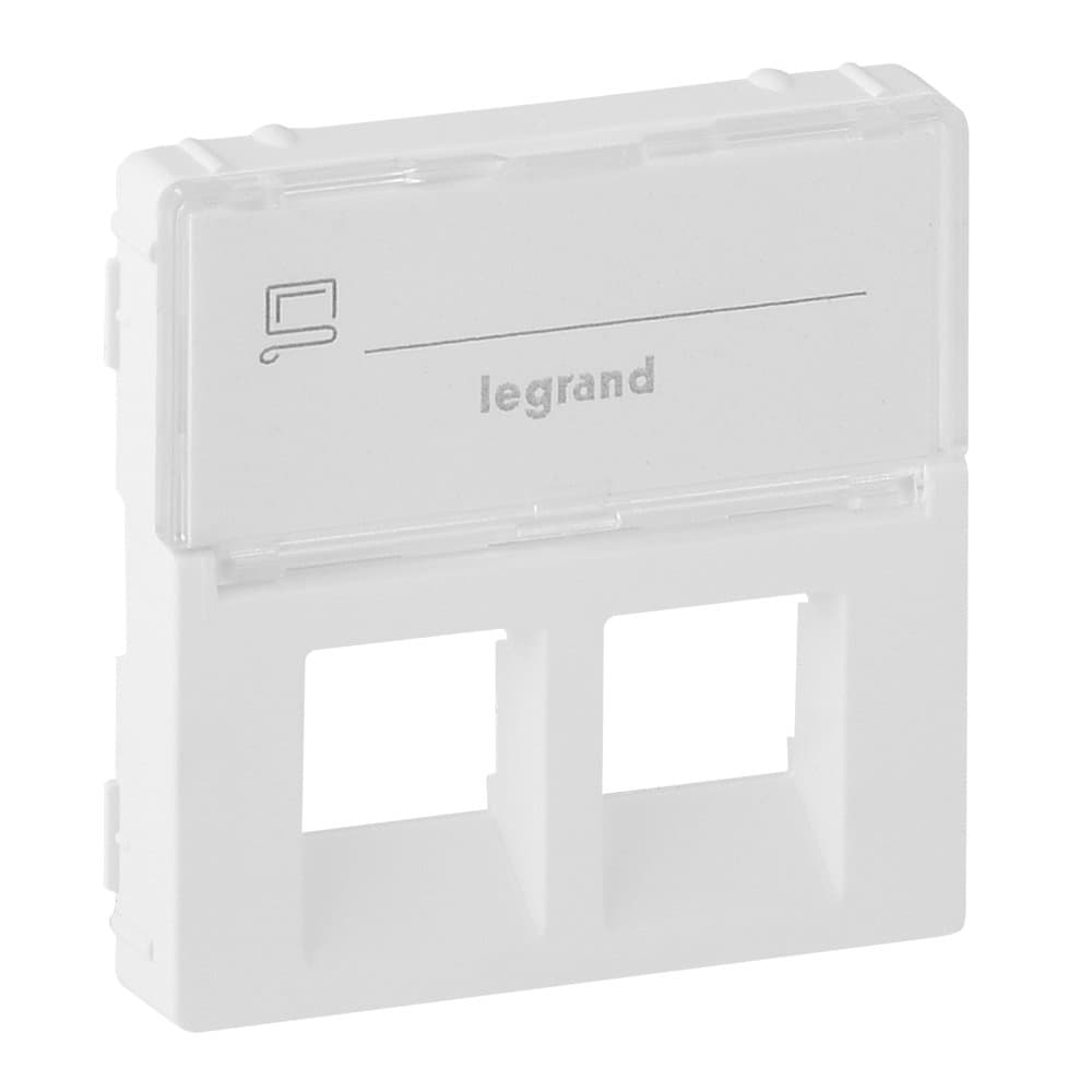Legrand Valena LIFE Бел Накладка розетки ТЛФ/комп 2-ой с полем для надписи 755480