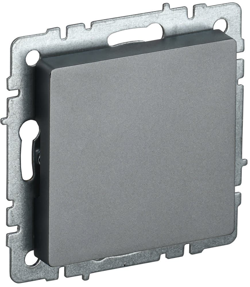 IEK BRITE BASE Сталь Заглушка c суппортом МЗ10-БрС