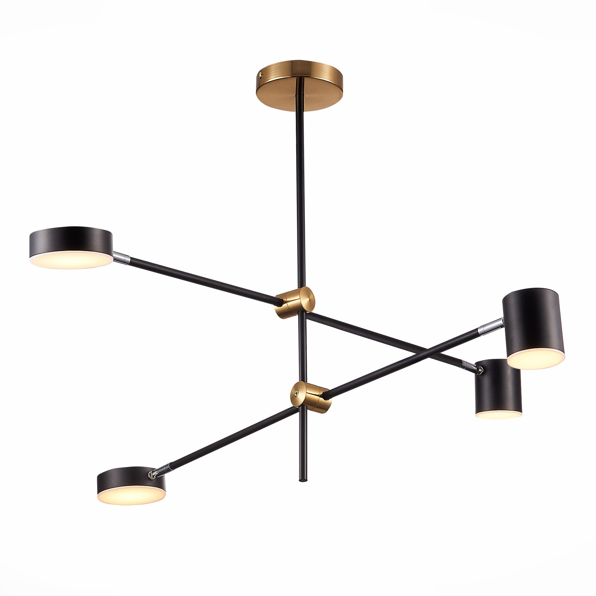 ST Luce SL1604.432.04 Светильник потолочный Черный, Латунь/Черный LED 4*5W 3000K — миниатюра 1