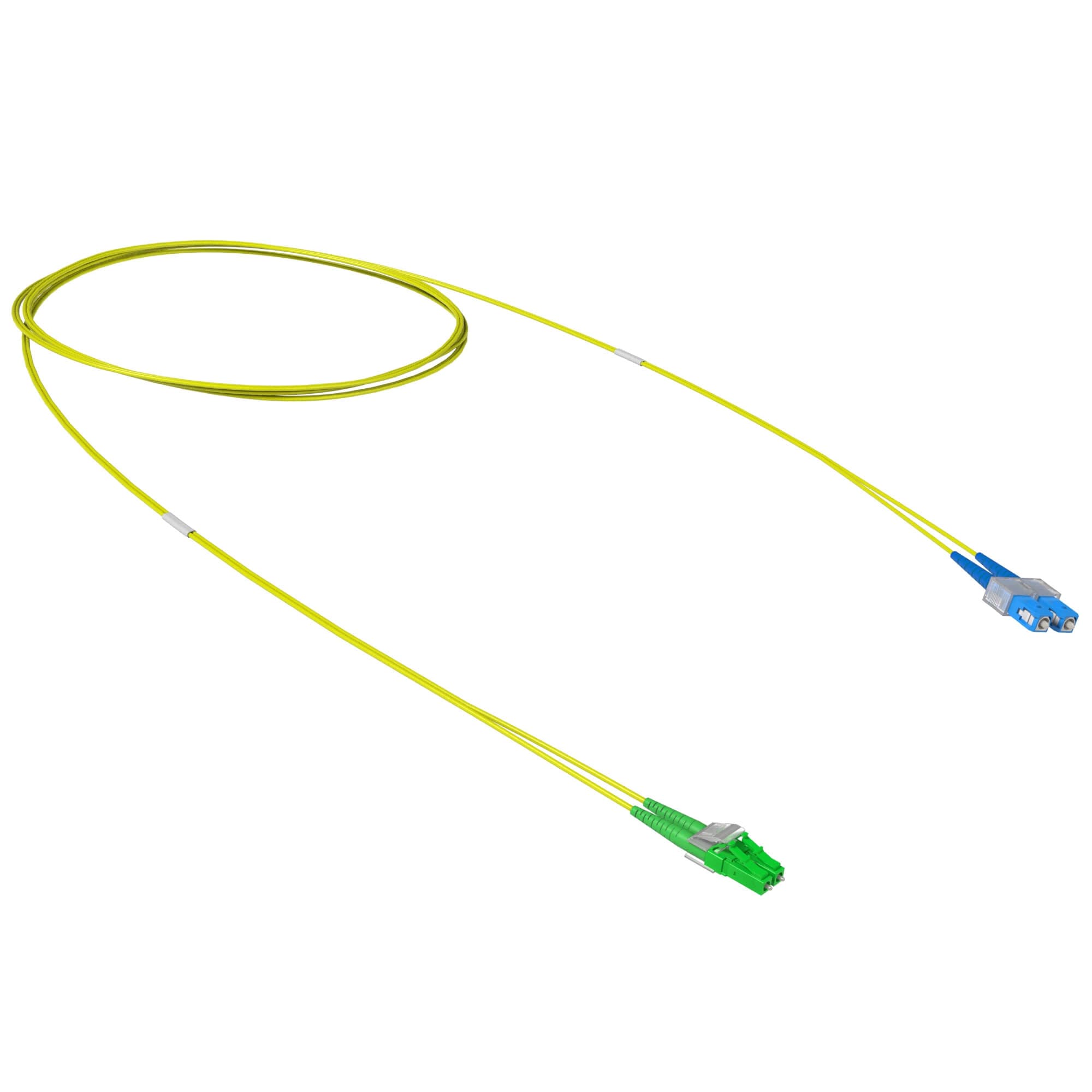 DKC Оптический коммутационный шнур переходной  Duplex LC-APC/SC-UPC, 9/125 OS2, 1 м