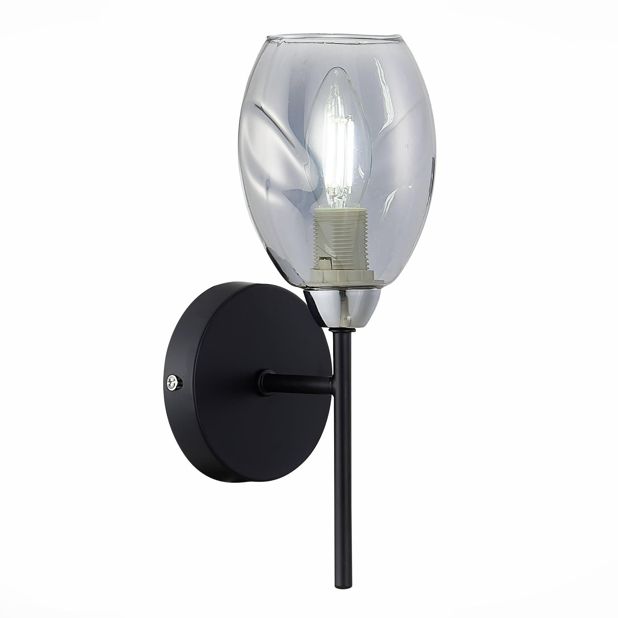ST Luce SLE155511-01 Бра Черный, Хром/Дымчатый E14 1*40W