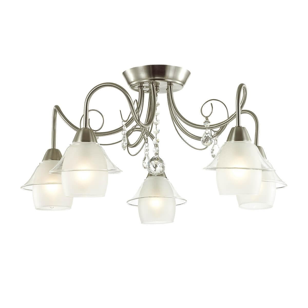 Lumion 3685/5C LN18 177 матовый никель/стекло Люстра потолочная E14 5*40W 220V BRITTANY — миниатюра 1