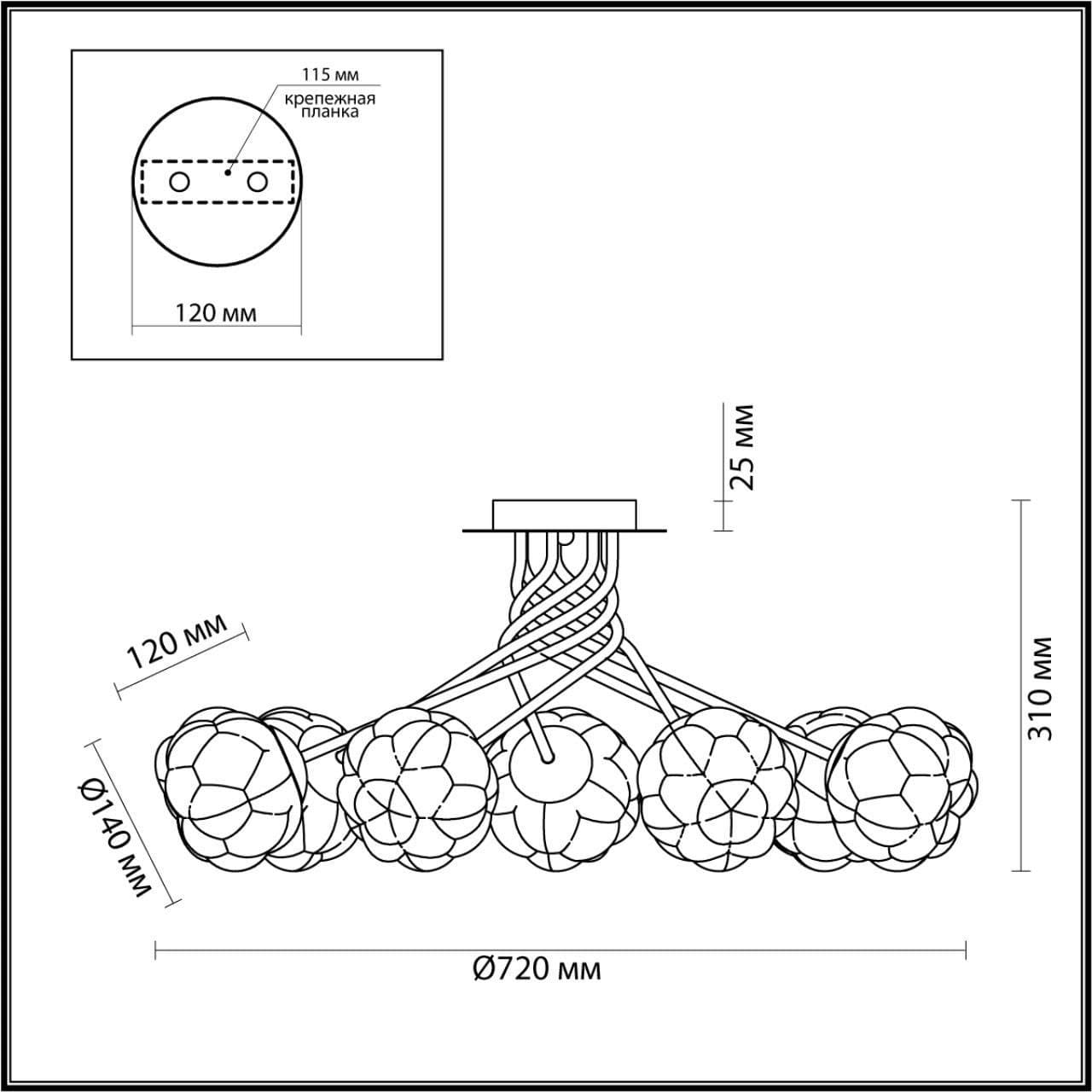Lumion 4557/7C MODERNI LN21 хром Люстра потолочная E14 7*40W 220V BREANA — миниатюра 2