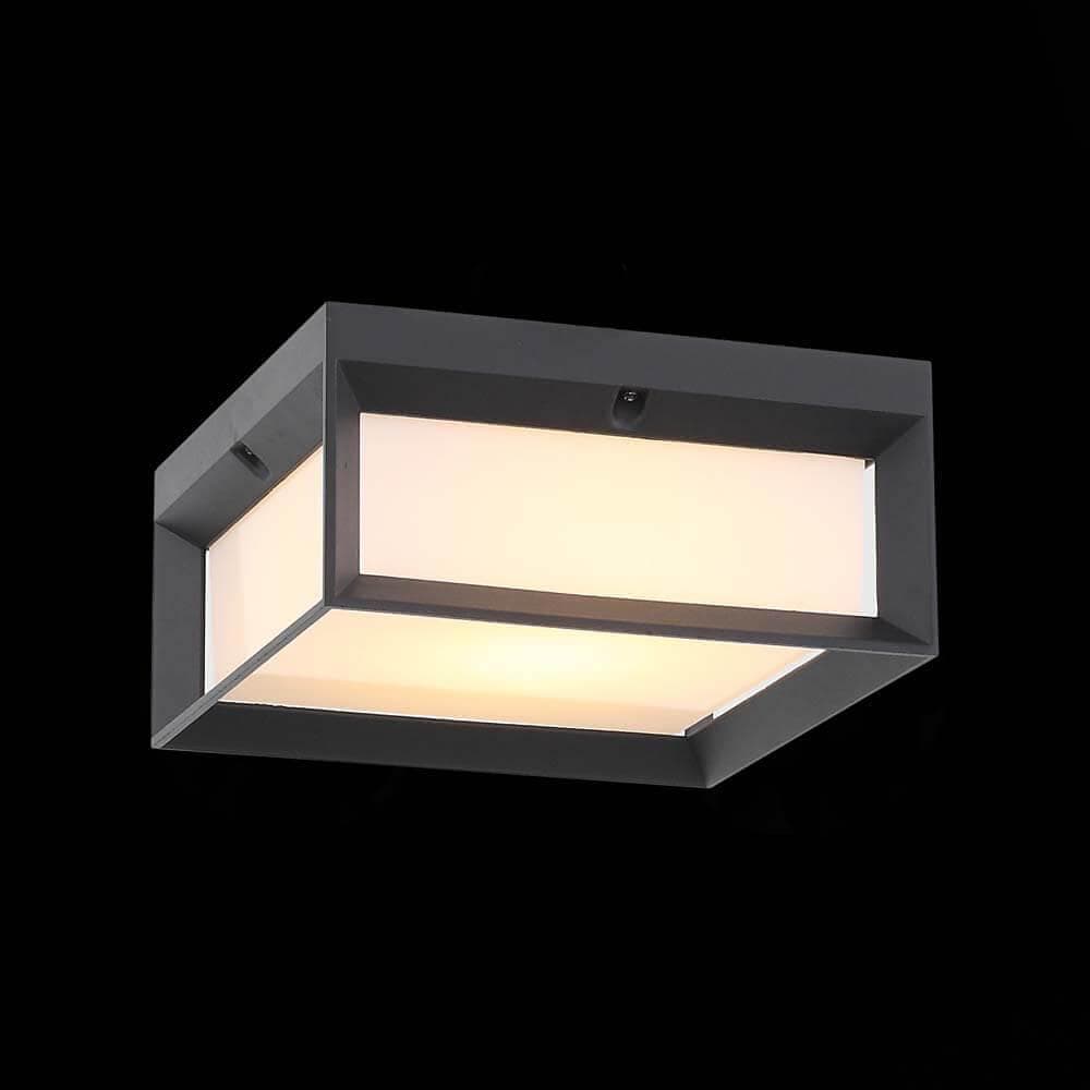 ST LUCE SL077.402.01 Светильник уличный потолочный Черный/Белый LED 1*12W — миниатюра 2