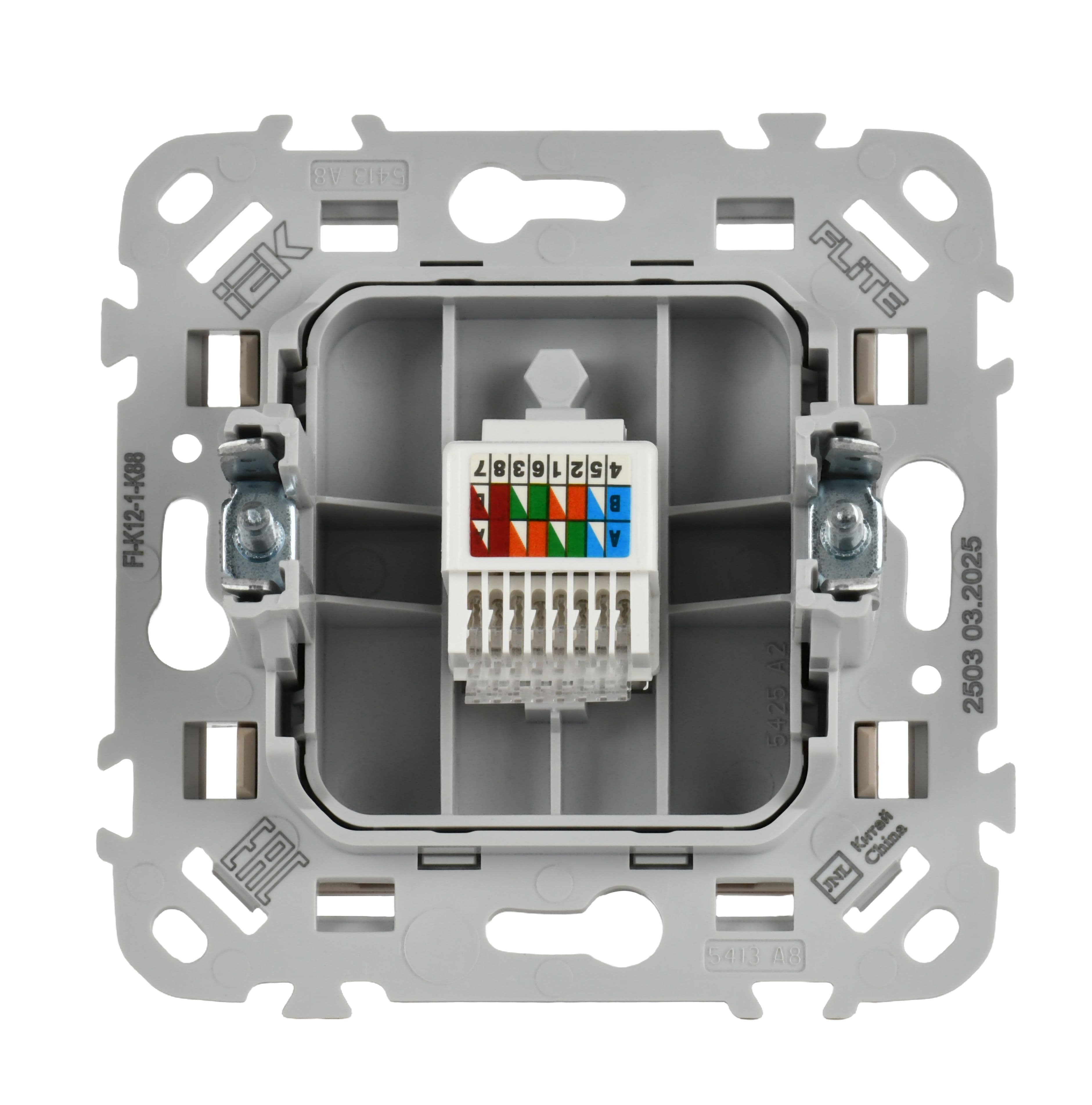 IEK FLITE Льняной Розетка компьютерная RJ45 категория 5Е UTP — миниатюра 3