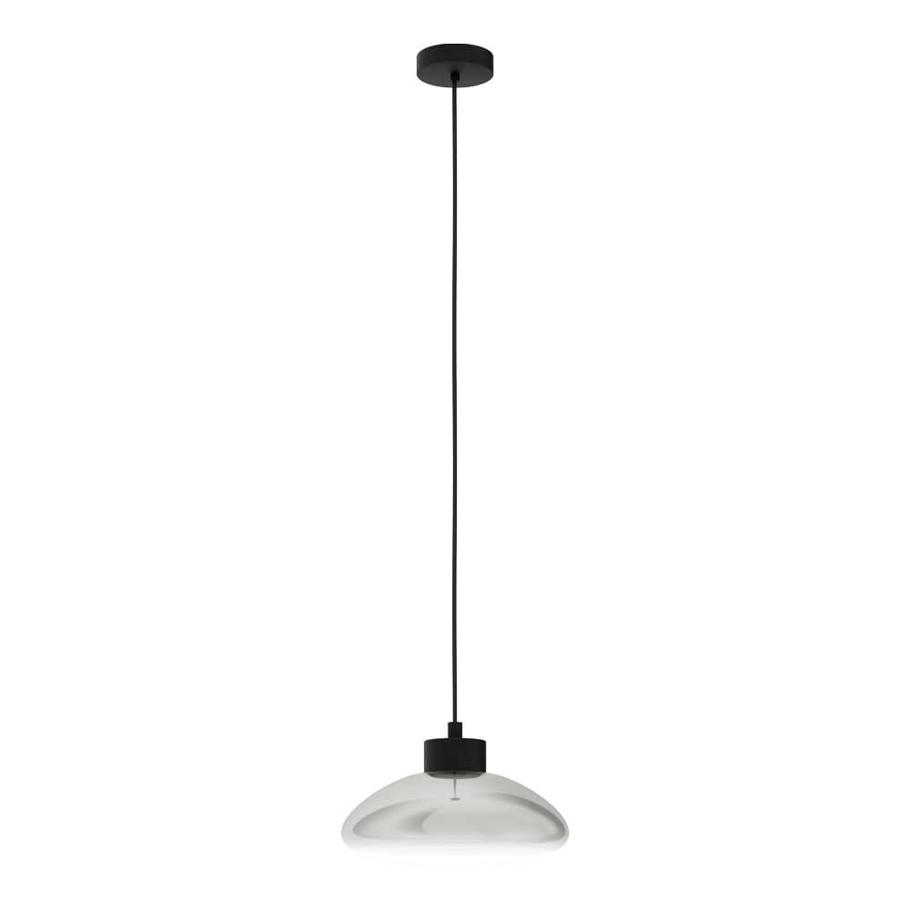 Eglo SARNARRA Подвес светодный димм, 1x6W(LED), Ø305, H1500, сталь, черный/cтекло с напылением, черный-прозрачный 39783