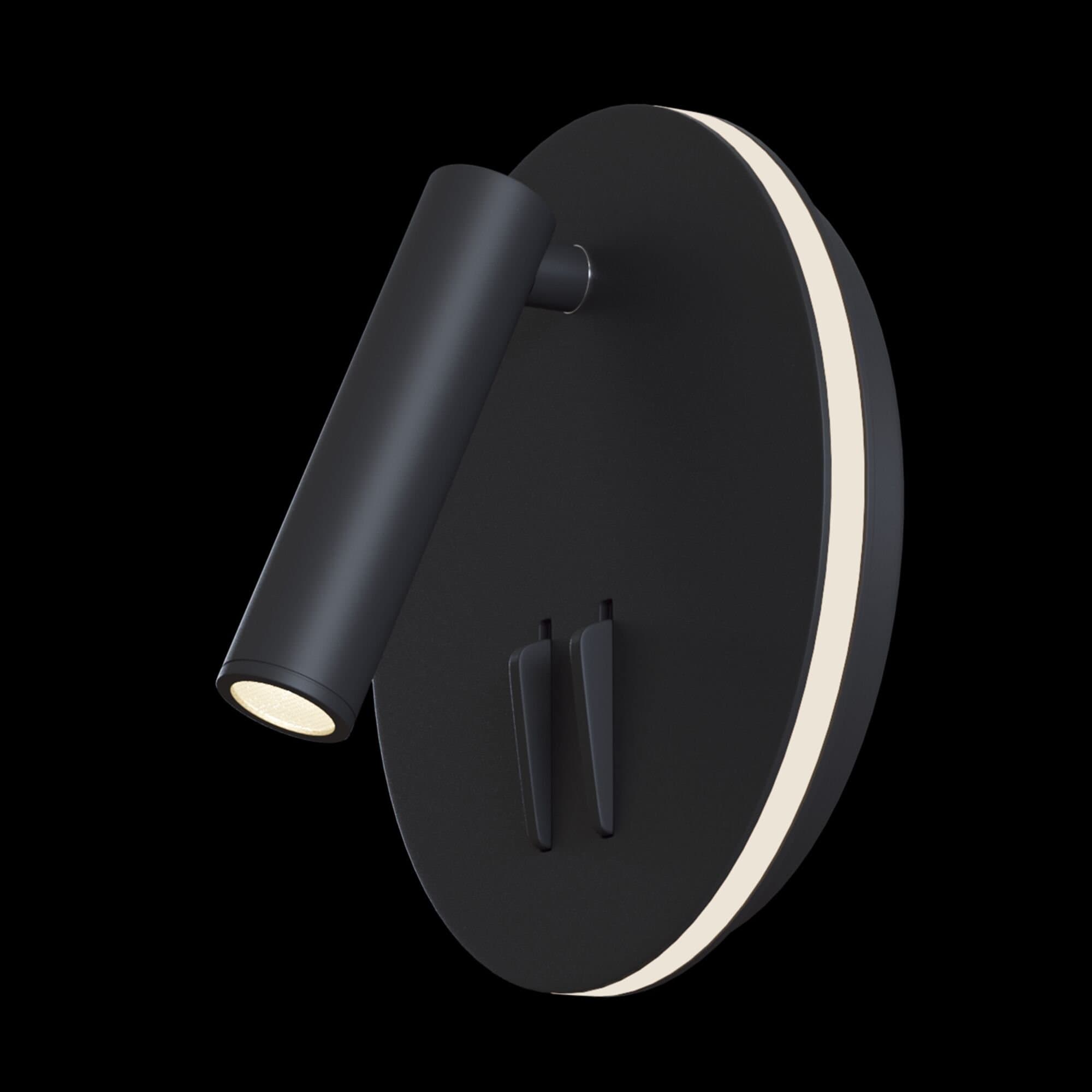 Maytoni Ceiling & Wall ios 176 Черный Бра LED 150-200Lm + LED 80-110Lm 6W + 3W C176-WL-01-6W-B — миниатюра 6