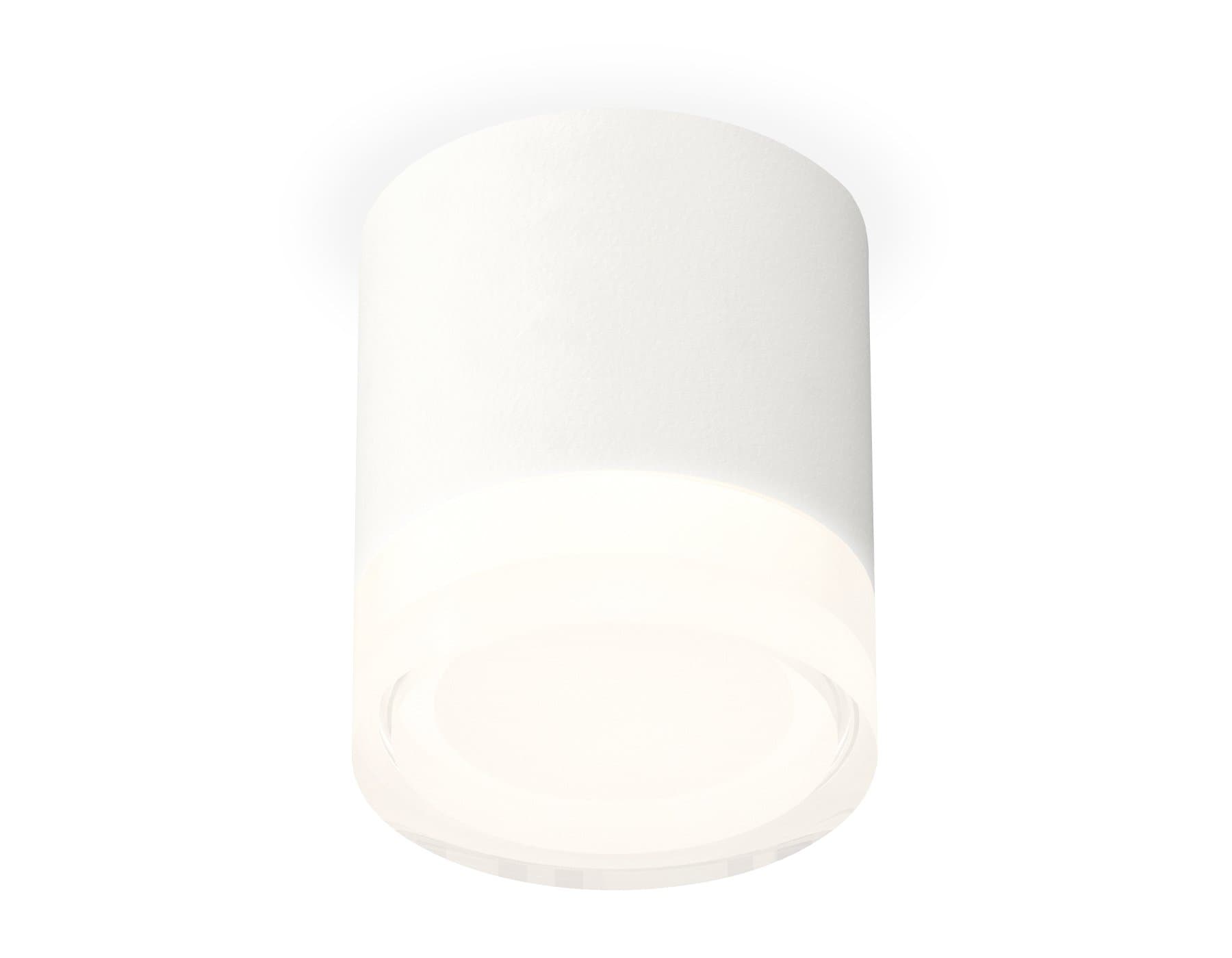 Ambrella Комплект накладного светильника с акрилом XS7401043 SWH/FR/CL белый песок/белый матовый/прозрачный MR16 GU5.3 (C7401, N7160)