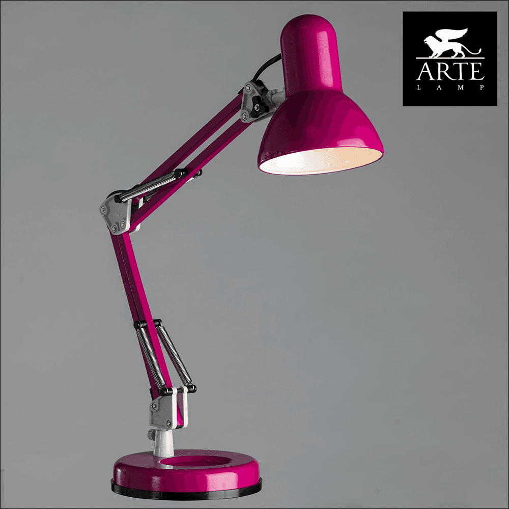 Arte Lamp Junior Фуксия Лампа настольная офисная 40W E27 A1330LT-1MG — миниатюра 2