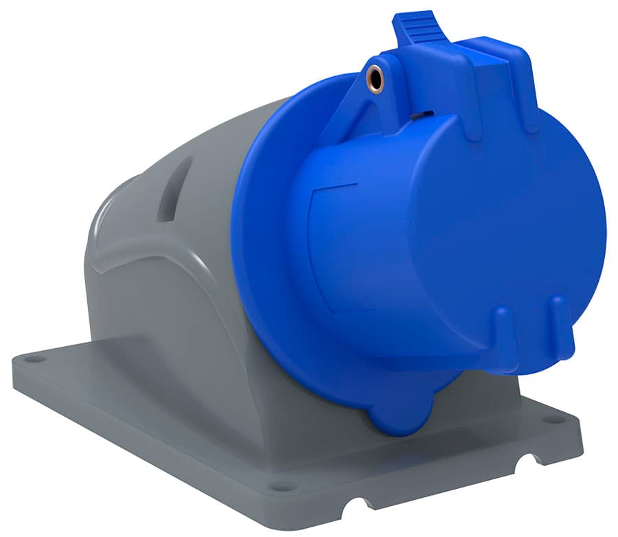 IEK Розетка стационарная ССИ-113 16А-6ч/200-250В 2Р+РЕ IP44 MAGNUM
