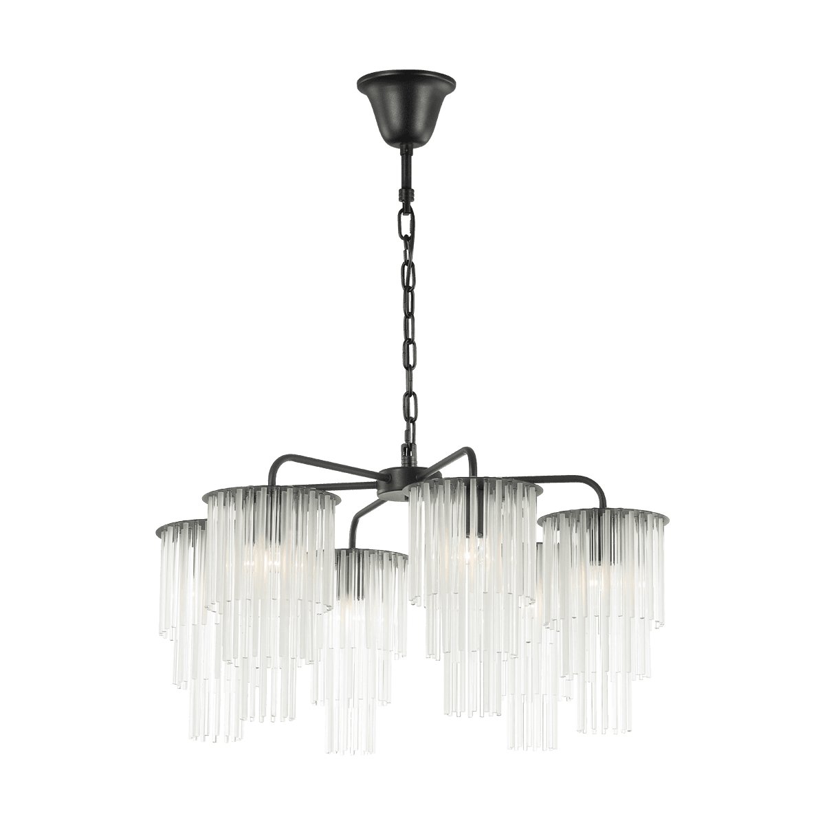 Odeon Light 4921/6 MODERN ODL22 329 черный/прозрач./матов./стекло Люстра E27 6*60W PAPITA — миниатюра 2