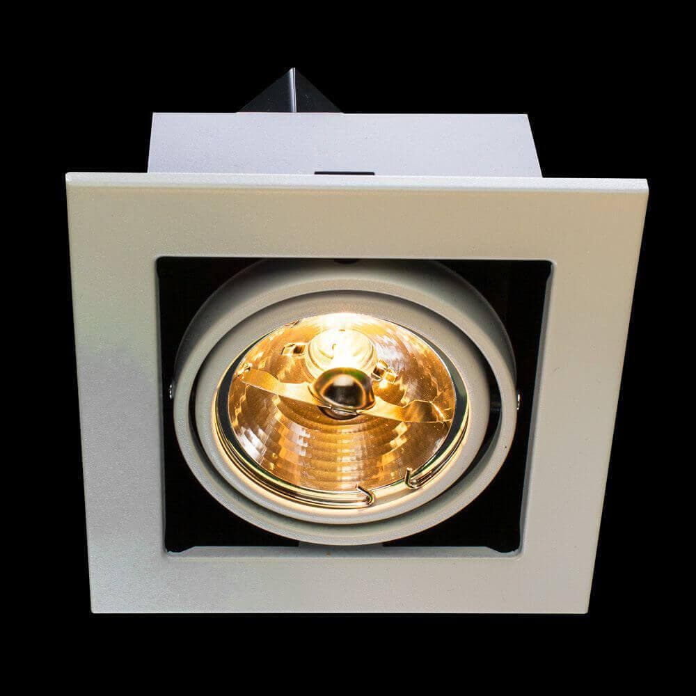 Arte Lamp Cardani Белый Светильник точечный встаиваемый 50W G5,3 1x500lm A5930PL-1WH — миниатюра 5