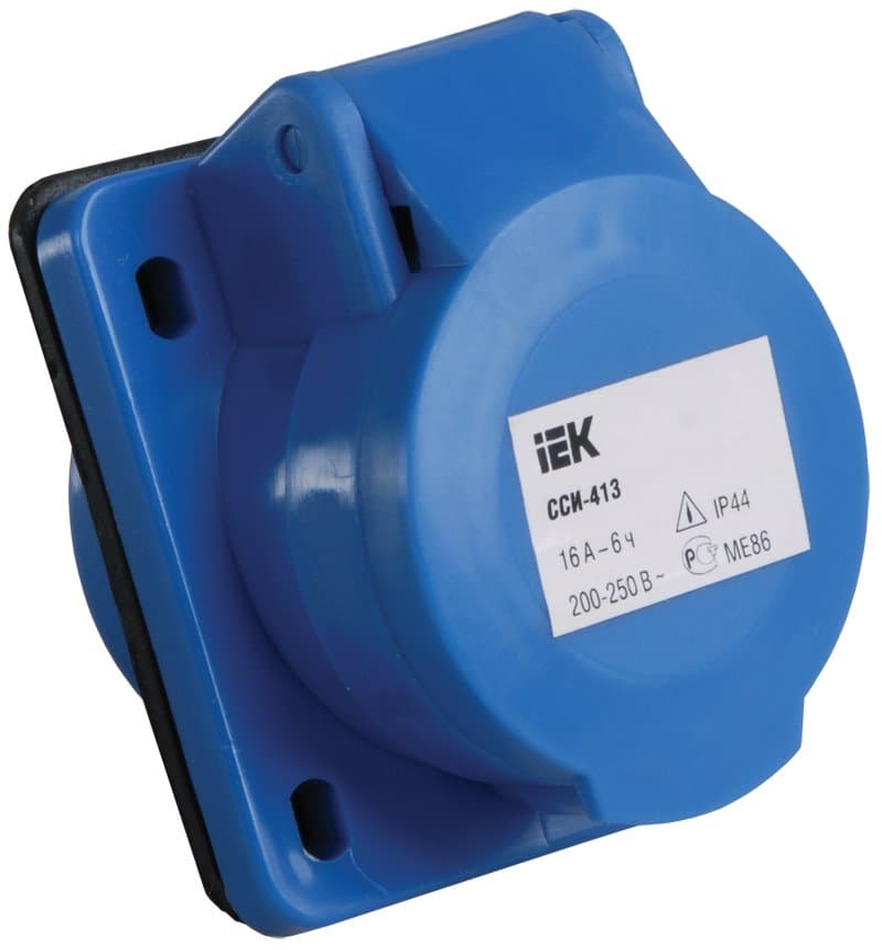 IEK Розетка 413 скрытая 2Р+Е 16А 220В IP44