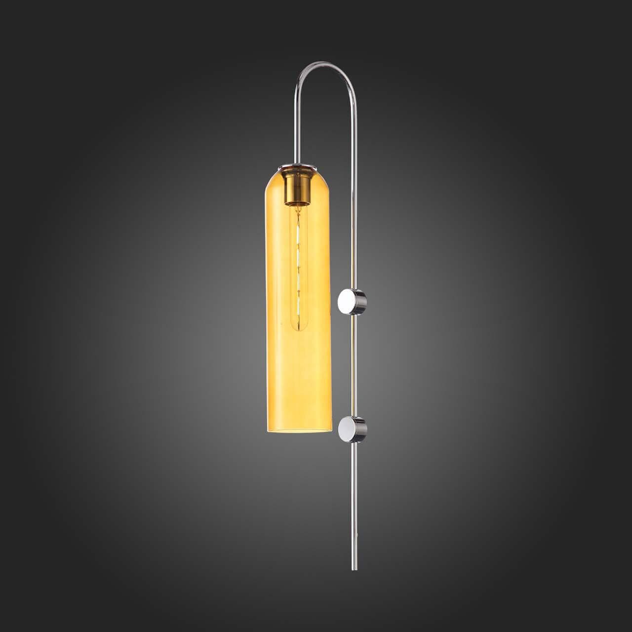 ST Luce SL1145.191.01 Светильник настенный Хром/Янтарный E27 1*60W — миниатюра 4