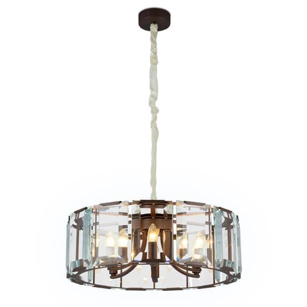 Ambrella Подвесная люстра с хрусталем TR5144 CF/CL кофе/прозрачный E14/6 max 40W D600*1000 — миниатюра 1