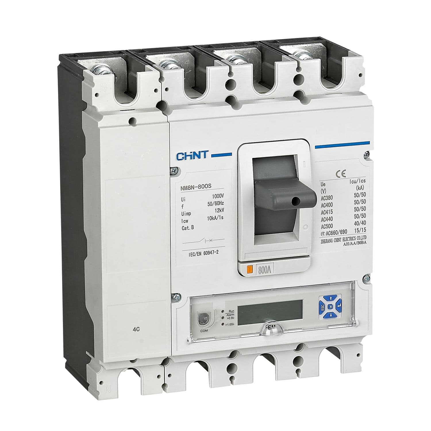 CHINT Авт. выкл. NM8N-630C EM 4P 630А 36кА с электр. расцепителем, LCD (R)