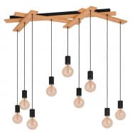 Eglo MONMOUNT Подвесной потолочный светильник (люстра) MONMOUNT, 9Х40W, E27, L1085, B445, H910, сталь/дерево 43641