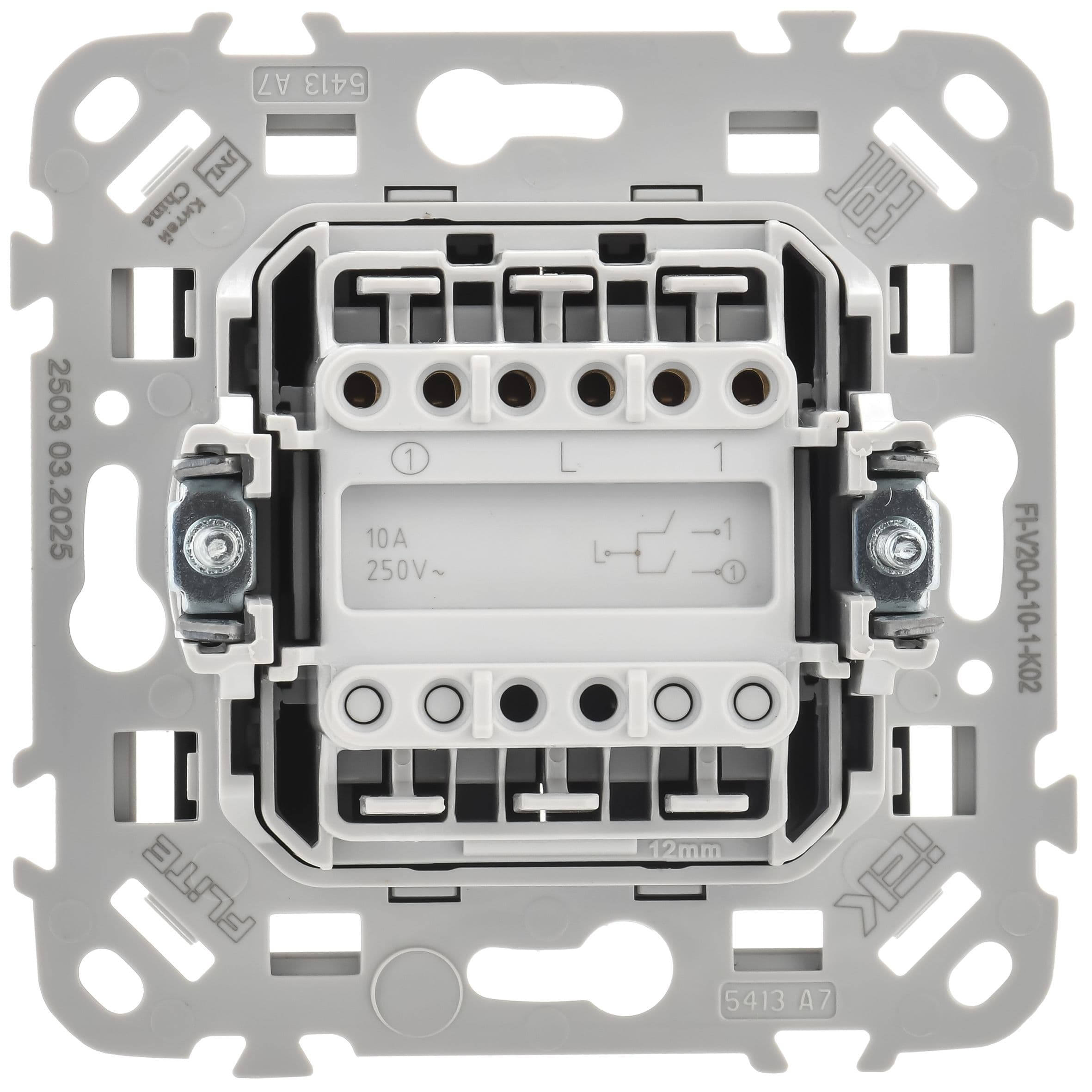 IEK FLITE Черный Выключатель 2-клавишный 10А — миниатюра 3