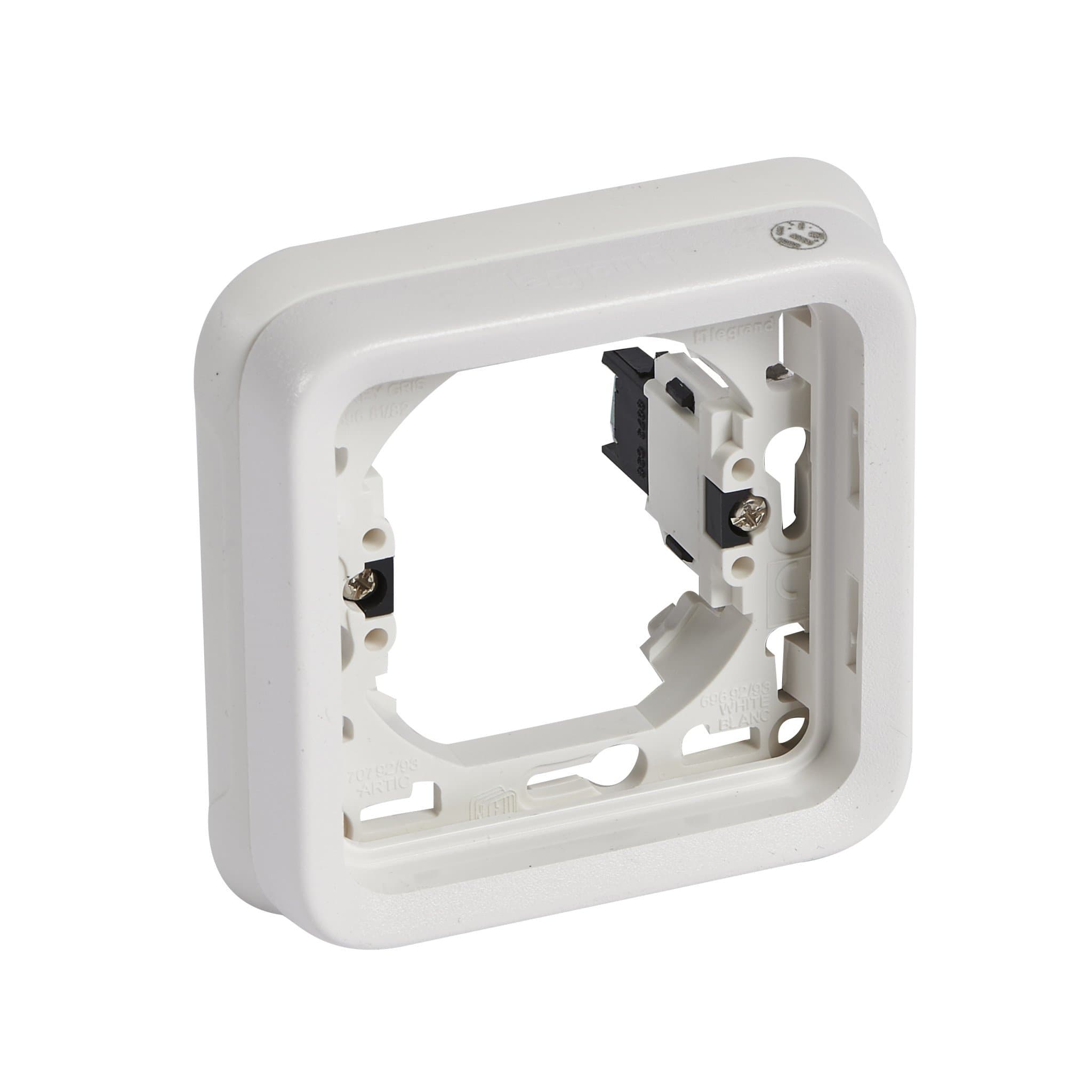 Legrand Plexo Arctic Антибактериальный Рамка 1-ая с суппортом,внутреннего монтажа с грифами 070793