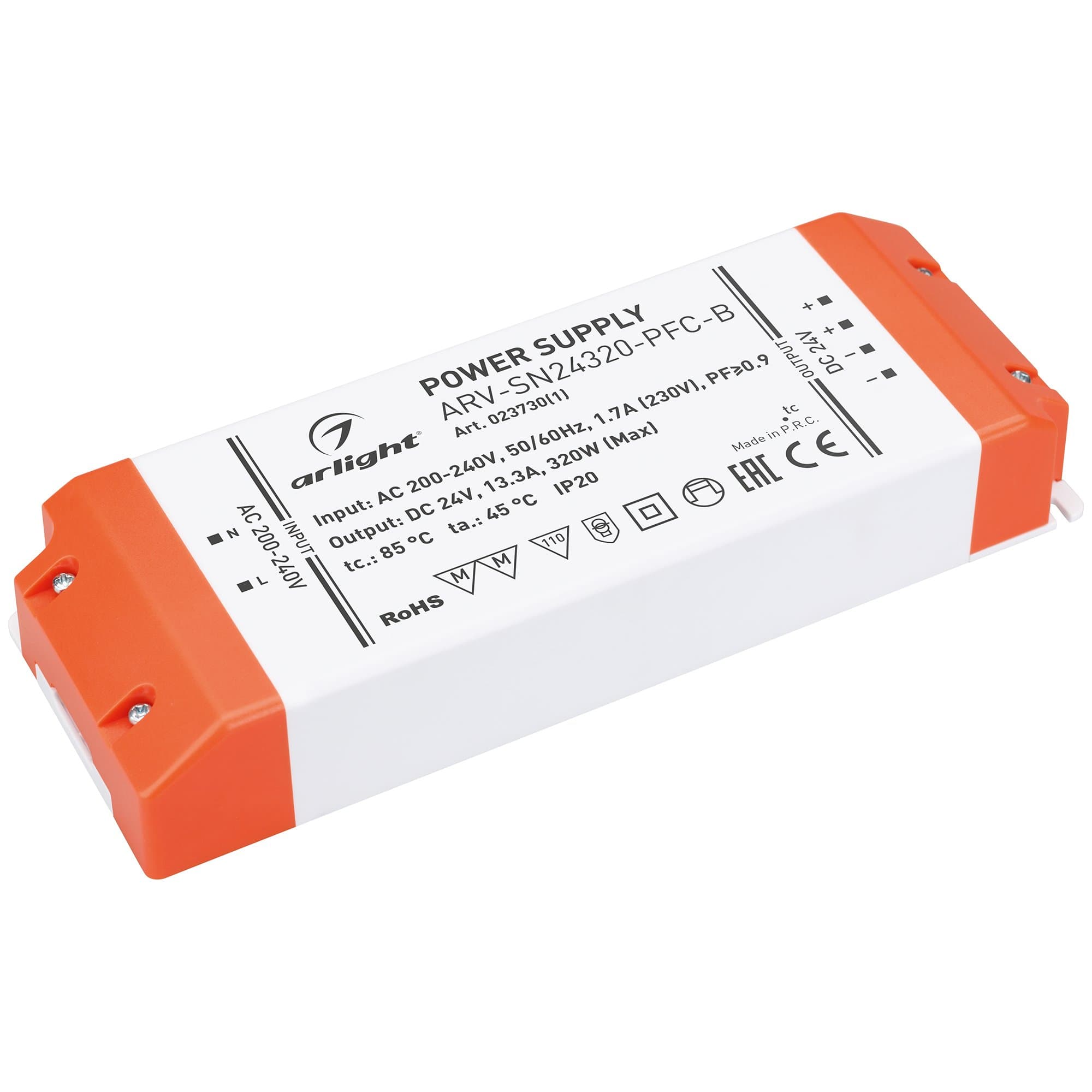 Arlight Блок питания ARV-SN24320-PFC-B (24V, 13.3A, 320W) (IP20 Пластик, 3 года) 023730(1)