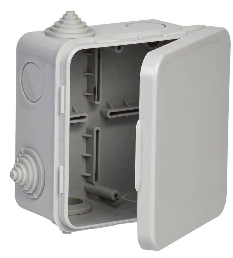 IEK Коробка расп. КМ41256 100х100х50мм о/к IP54 8 вв. (7035)