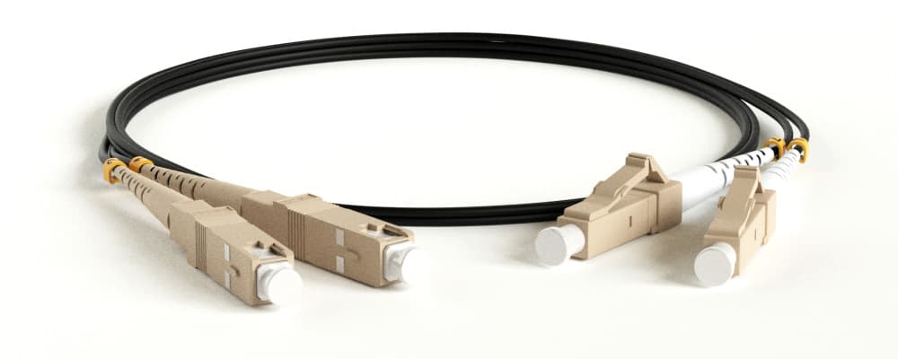 Hyperline FC-D2-50-LC/PR-SC/PR-H-3M-LSZH-BK Патч-корд волоконно-оптический (шнур) MM 50/125, LC-SC, 2.0 мм, duplex, LSZH, 3 м, черный 225321