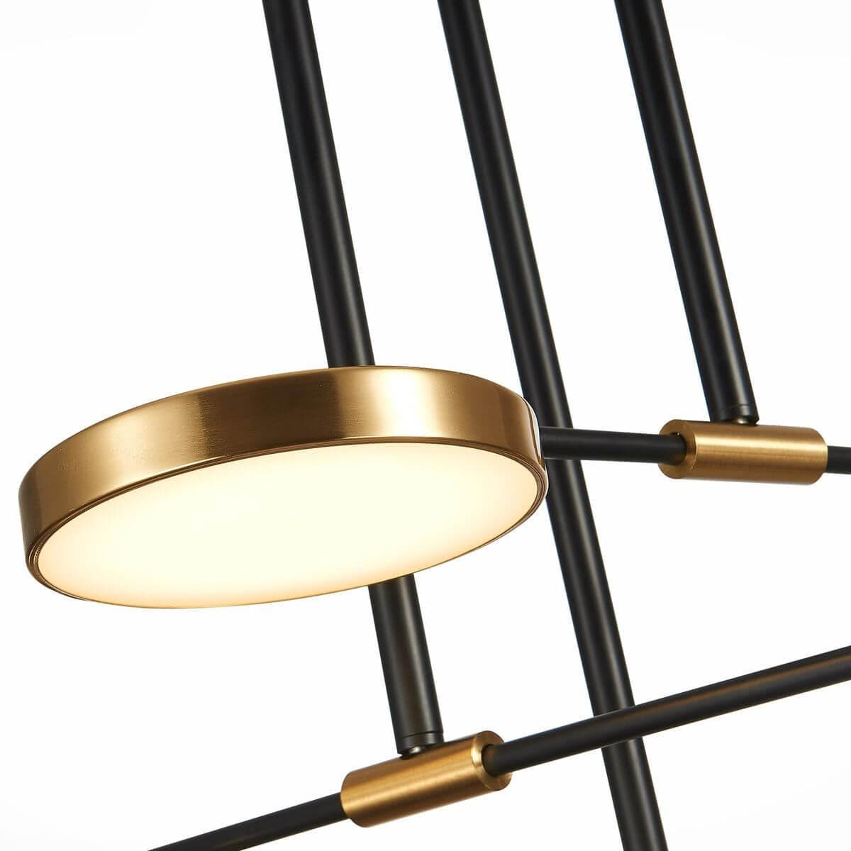 ST Luce SL1605.403.06 Светильник подвесной Черный/Латунь, Белый LED 6*7,5W 3000K — миниатюра 2