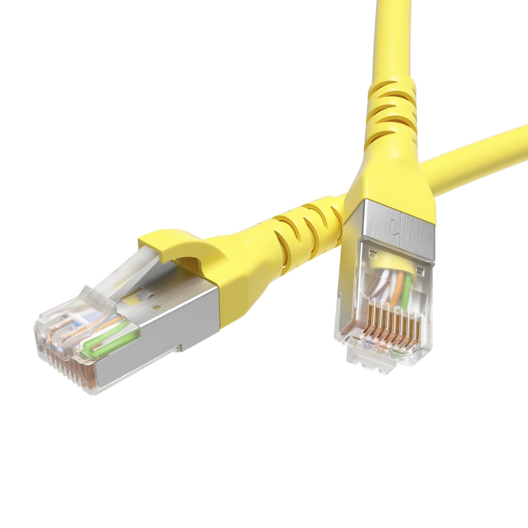 DKC Патч-корд экранированный CAT6 F/UTP 4х2, LSZH, желтый, 2.0м