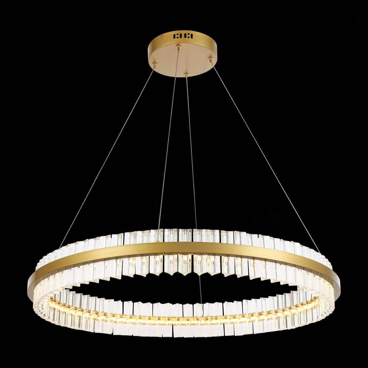 ST Luce SL383.223.01 Светильник подвесной Матовое золото/Прозрачный LED 1*60W — миниатюра 3