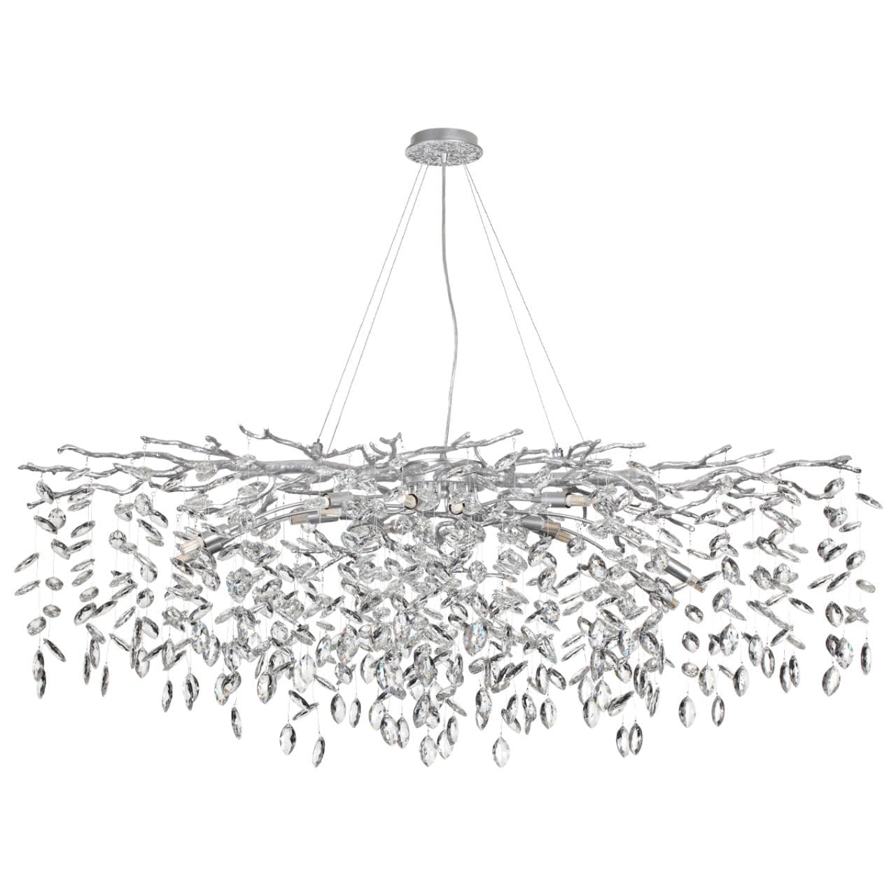 Odeon Light 4970/14 HALL ODL24 523 матов.серебристый/алюмин./хрусталь Люстра G9 14*40W DELICA