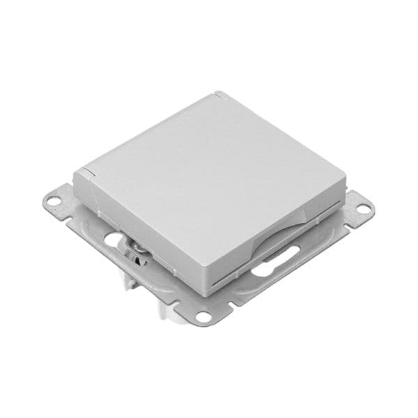 EKF Механизм розетки, 16А, IP44, с заземлением, со шторками, c крышкой, алюминий Эпика — миниатюра 16