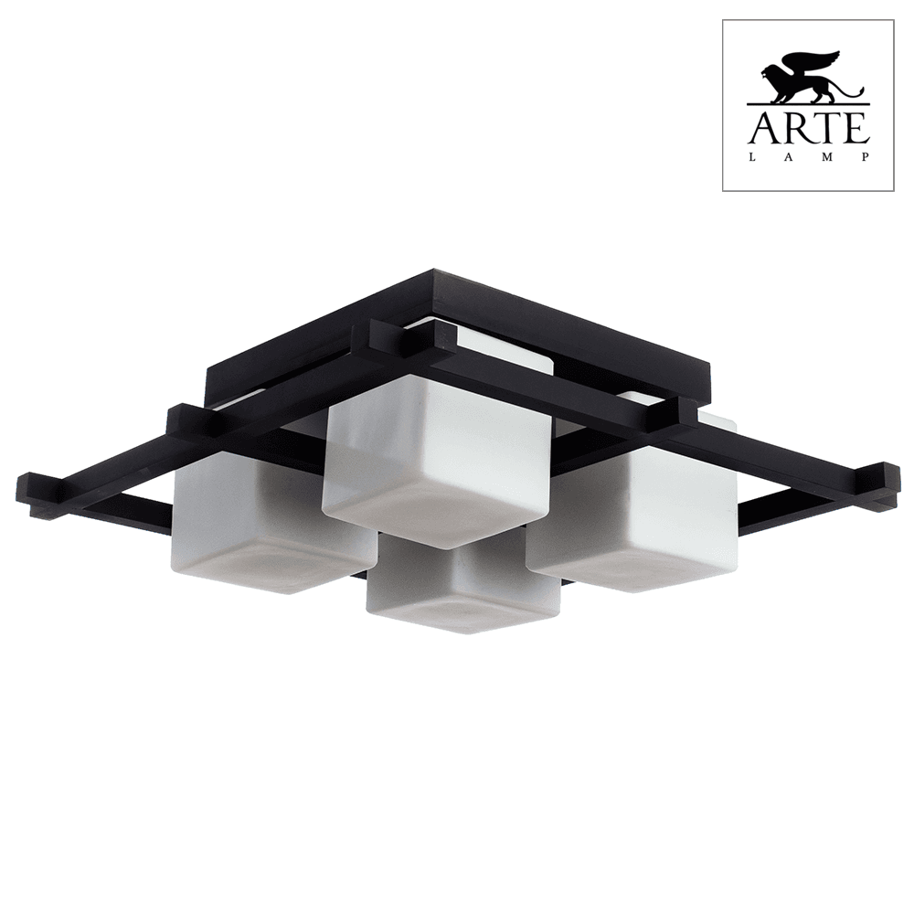 Arte Lamp Woods Коричневый/Белый Светильник потолочный 4x60W 4xE27 A8252PL-4CK — миниатюра 4