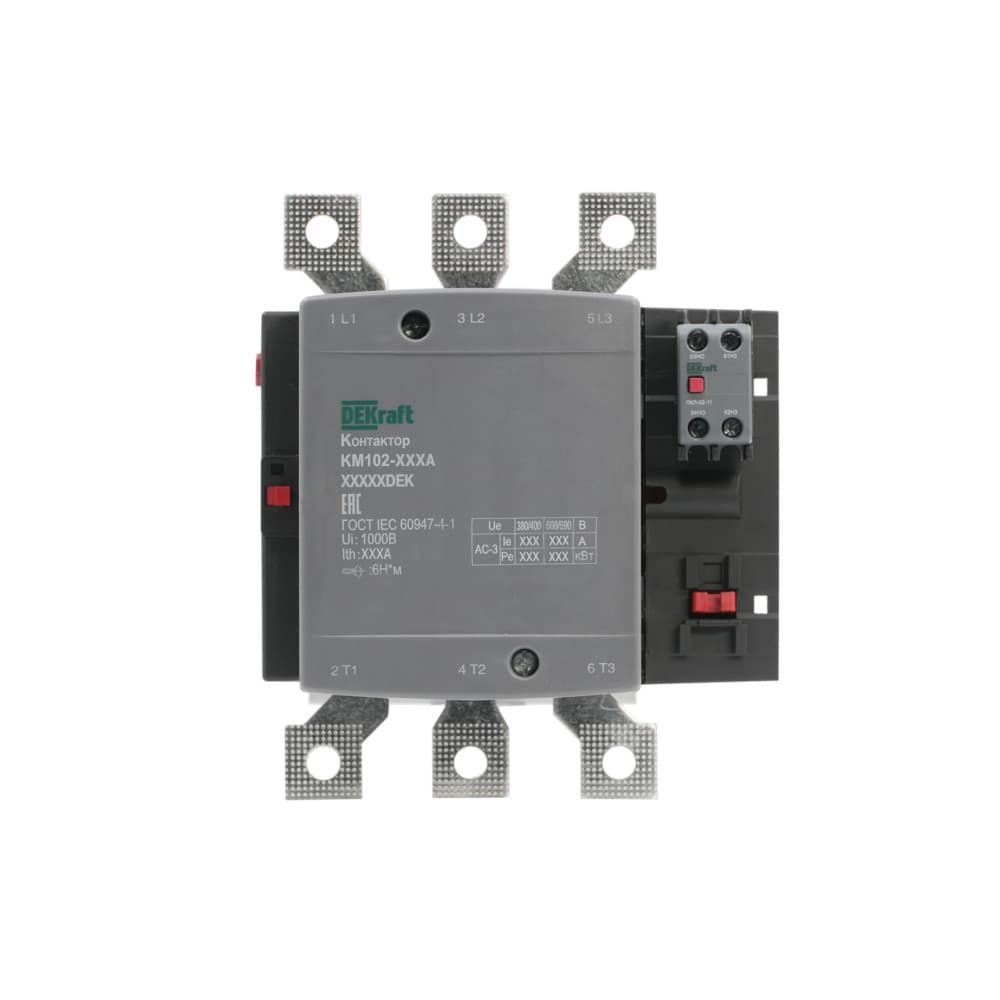 Dekraft Контактор 225А 110В_АС АС3_ АС4 1НО+1НЗ КМ-102